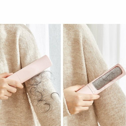 2 - 1 Reusable Pet Hair Remover Brush Lint Roller Portable - Tinyhug