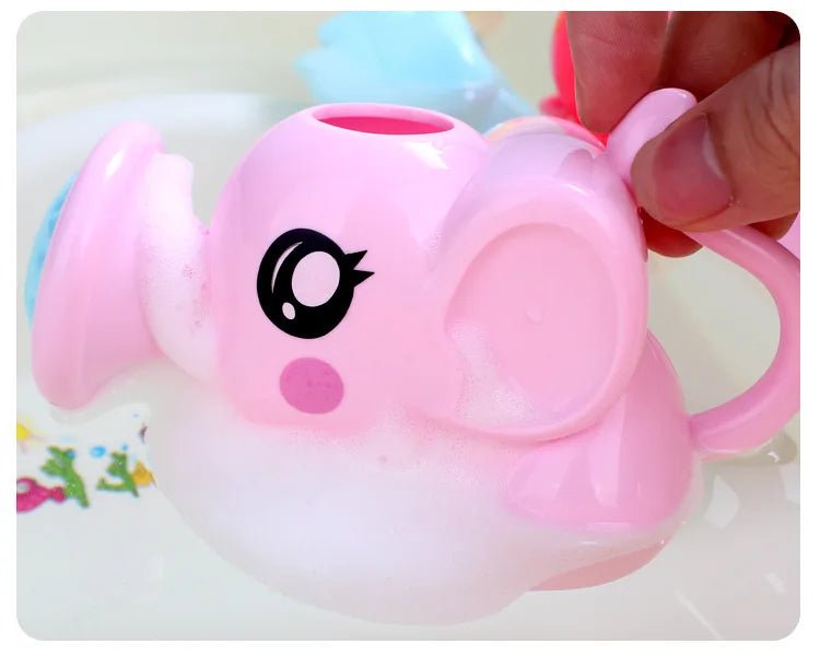 Baby Bath Toys Lovely Plastic Elephant Shape Water Spray for Baby Shower Swimming Toys Kids Gift Storage Mesh Bag Baby Kids Toy - Tinyhug