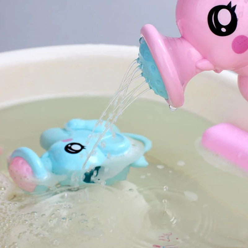 Baby Bath Toys Lovely Plastic Elephant Shape Water Spray for Baby Shower Swimming Toys Kids Gift Storage Mesh Bag Baby Kids Toy - Tinyhug