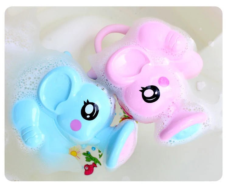 Baby Bath Toys Lovely Plastic Elephant Shape Water Spray for Baby Shower Swimming Toys Kids Gift Storage Mesh Bag Baby Kids Toy - Tinyhug