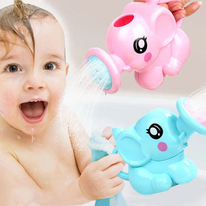 Baby Bath Toys Lovely Plastic Elephant Shape Water Spray for Baby Shower Swimming Toys Kids Gift Storage Mesh Bag Baby Kids Toy - Tinyhug