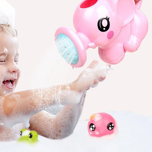 Baby Bath Toys Lovely Plastic Elephant Shape Water Spray for Baby Shower Swimming Toys Kids Gift Storage Mesh Bag Baby Kids Toy - Tinyhug