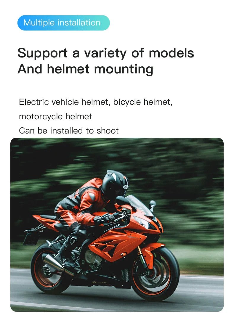 POV Magnetic Sports Camera 4K 30M Waterproof 2.4G Wireless WiFi Motorcycle Mini Small Action Body Video Vlog Cameras Helmet Bike - Tinyhug