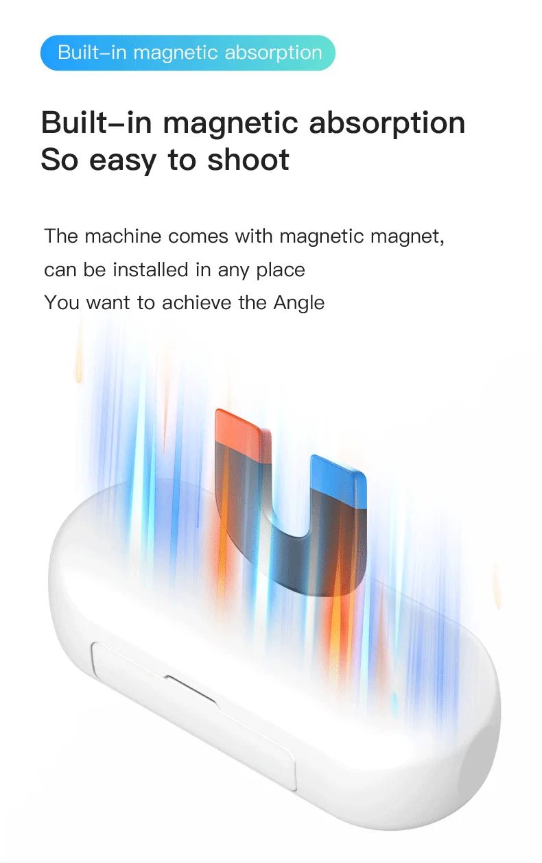 POV Magnetic Sports Camera 4K 30M Waterproof 2.4G Wireless WiFi Motorcycle Mini Small Action Body Video Vlog Cameras Helmet Bike - Tinyhug