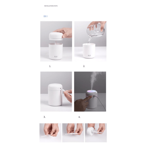 Portable Air Humidifier Aroma Essential Oil Diffuser for Car Home - Tinyhug